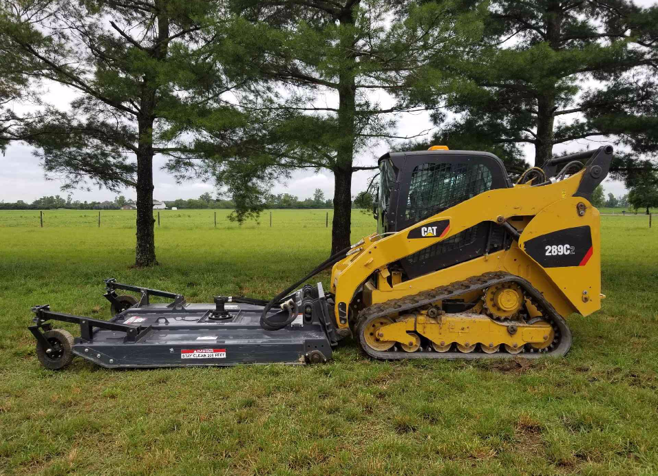 Brush hogging site clearing